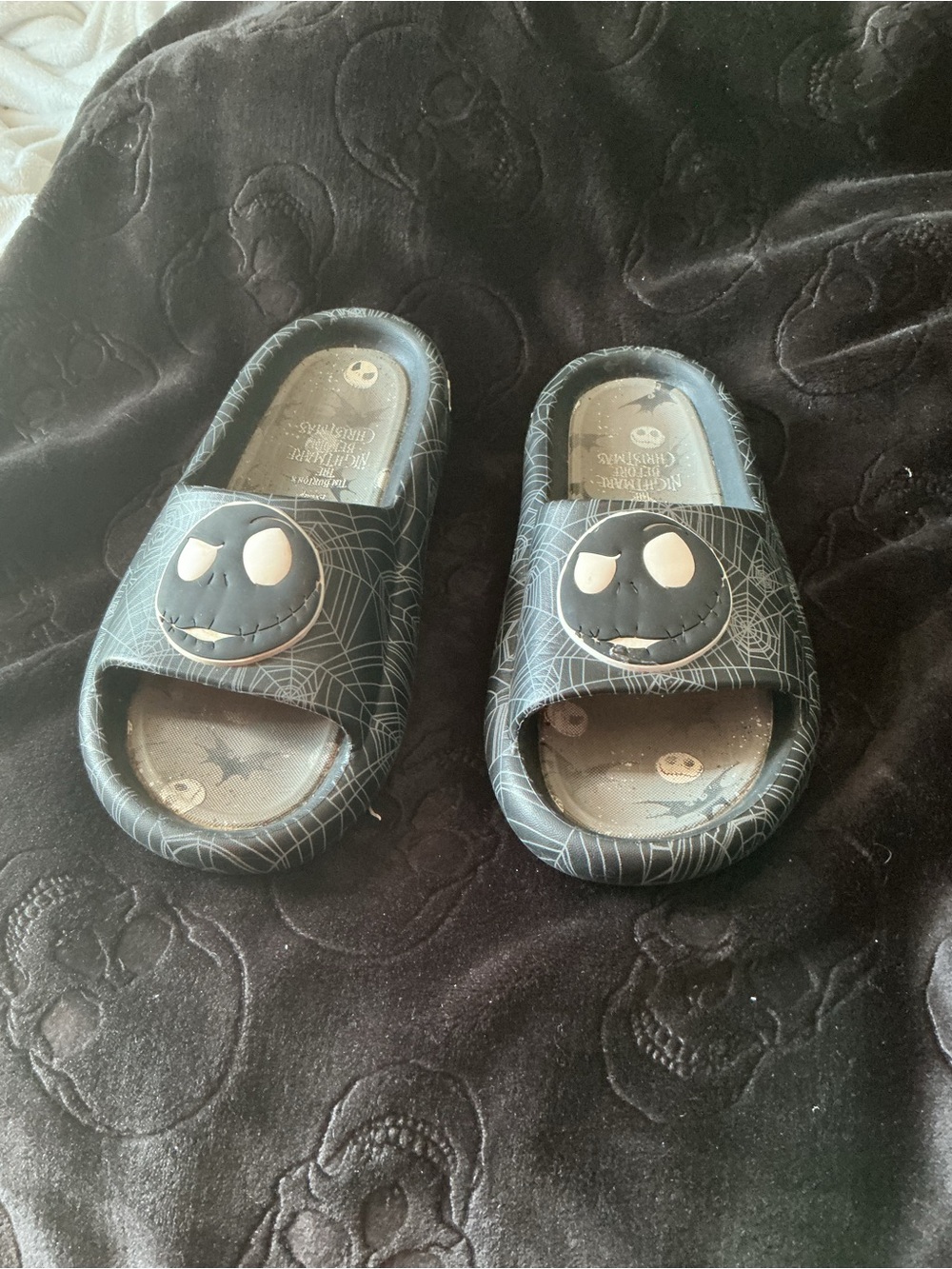 Disney Black Jack Skellington Slide Sandals for Kids